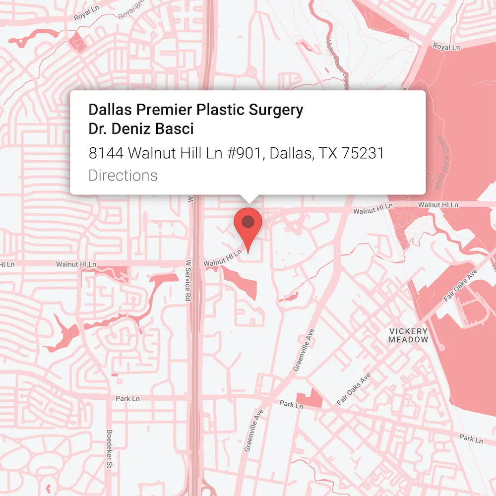 Dallas Premier Plastic Surgery map